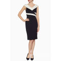 Black Janet Contrast Panel Dress